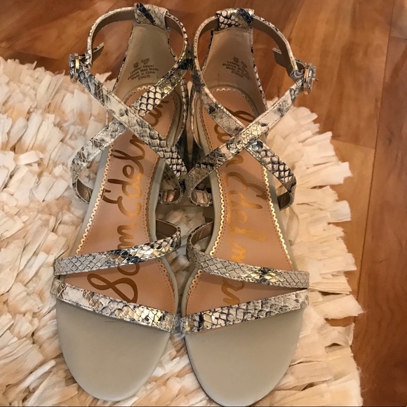 Sam Edelman snake embossed sandals Stacie - Picture 3 of 13